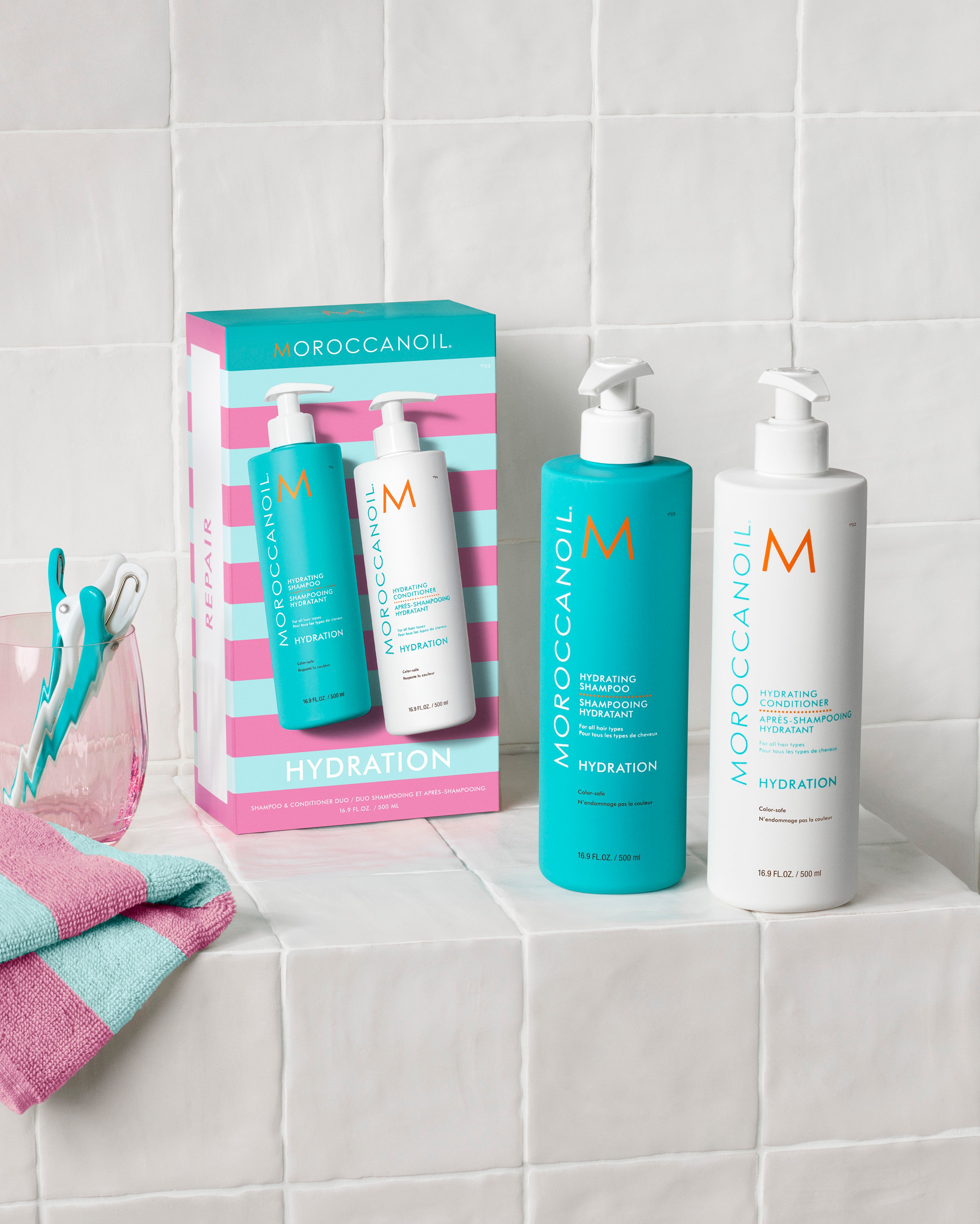 מארז שמפו ומרכך מעניקי לחות 500 מ״ל