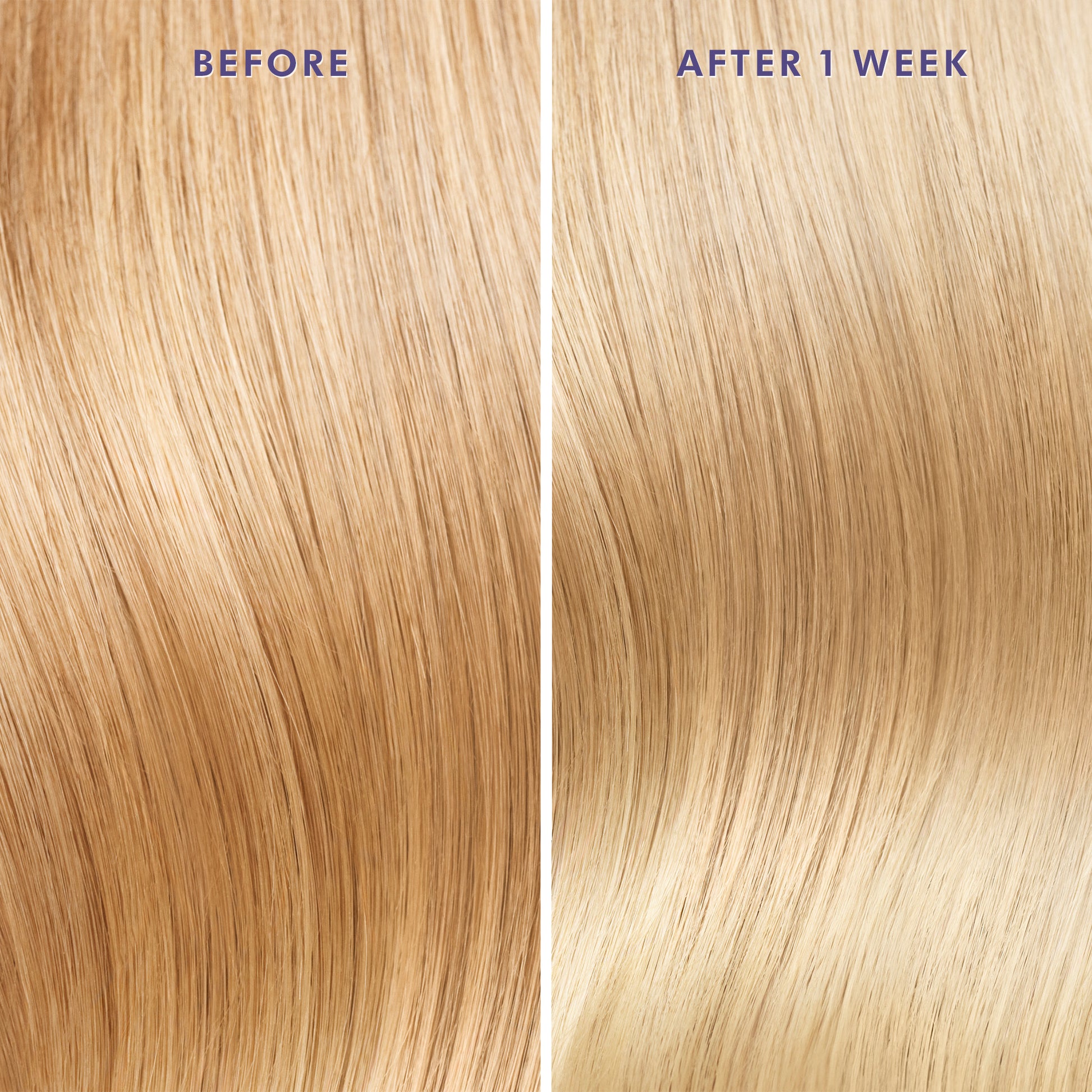 תמונת שיער לפני ואחרי שבוע של שימוש בשמן